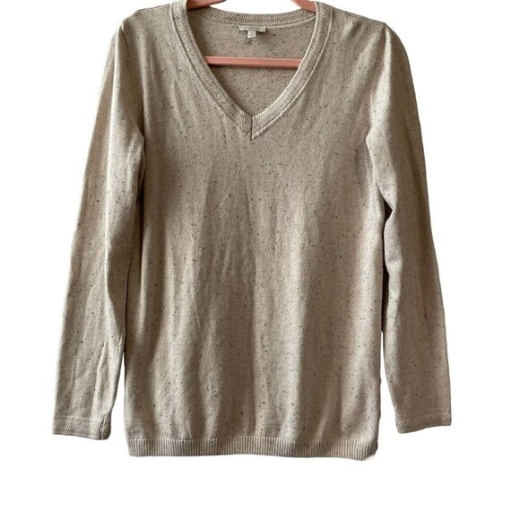 Talbots Women’s Size S Colorful Confetti Specked Ivory Knit Pullover Sweater - Picture 1 of 15